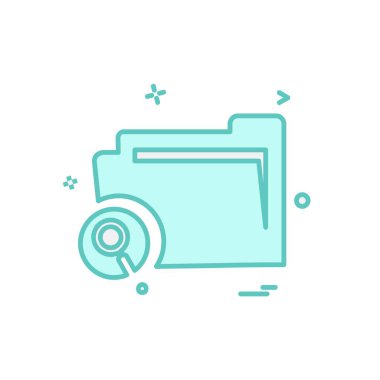 Klasör simgesi tasarım vektör illustr