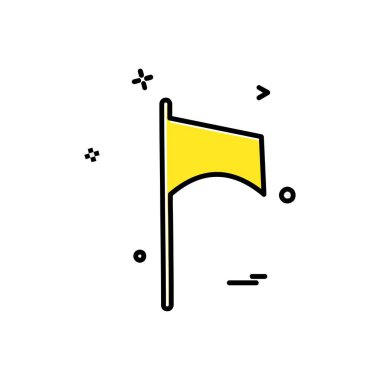 Bayrak simgesi tasarım vektörü