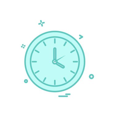 Saat simgesi tasarım vektörü