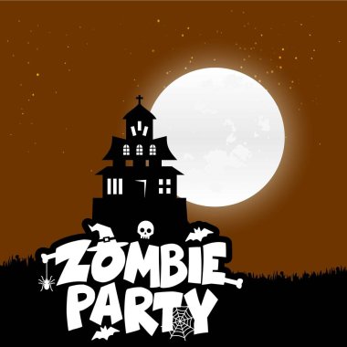 Cadılar Bayramı tatil kartı arka plan renkli vektör çizim 