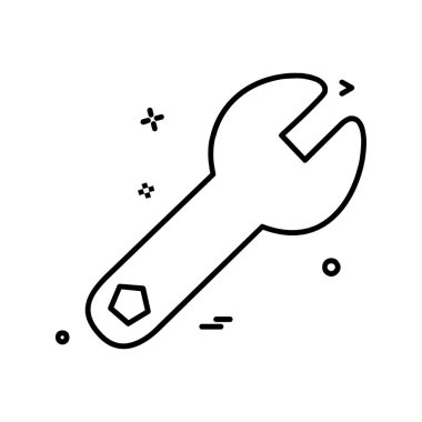 Çalışma araçlar simgesi tasarım, renkli vektör çizim 