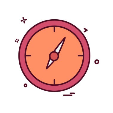 Saat simgesi tasarım vektörü