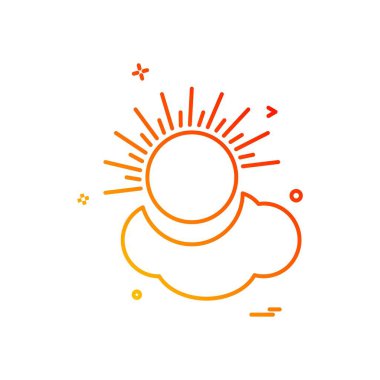 Güneş simgesi tasarım vektörü