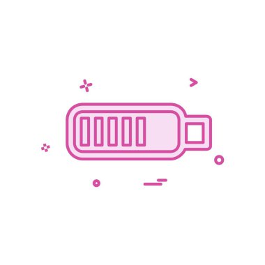 Batarya simgesi tasarım vektörü