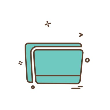 Klasör simgesi tasarım vektör illustr