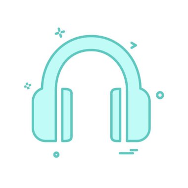 Kulaklık simge tasarlamak vektör