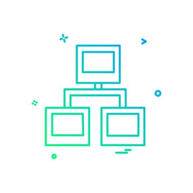 Ağ simgesi tasarım vektörü