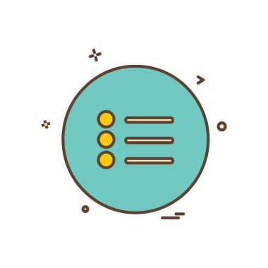 Menü simgesi tasarım, renkli vektör çizim