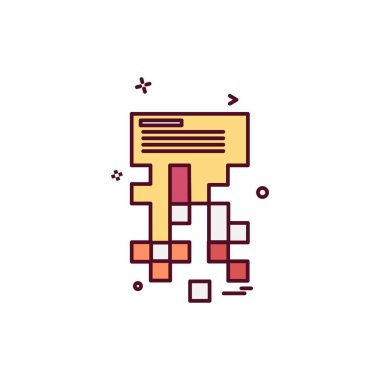 Güvenlik simgesi tasarım vektörü