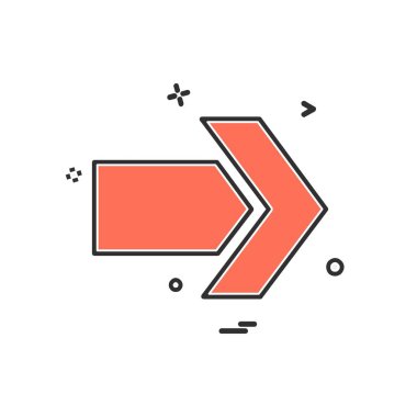 Ok simgesi tasarım vektörü