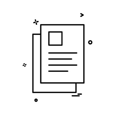 Belge simgesi tasarım vektörü