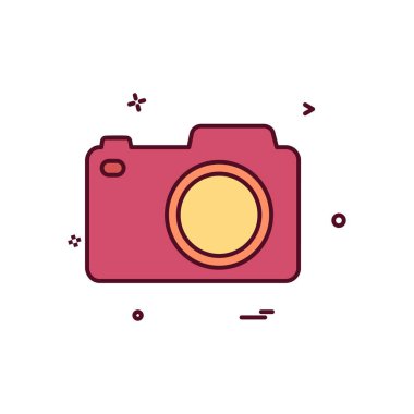 Kamera simgesi tasarım vektörü