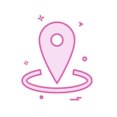 Gezinti simgesi tasarım, renkli vektör çizim