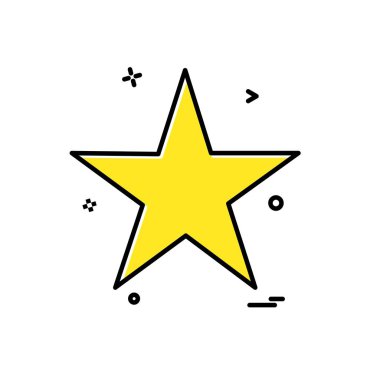 Beyaz arka plan üzerinde yıldız daire basit simgesi