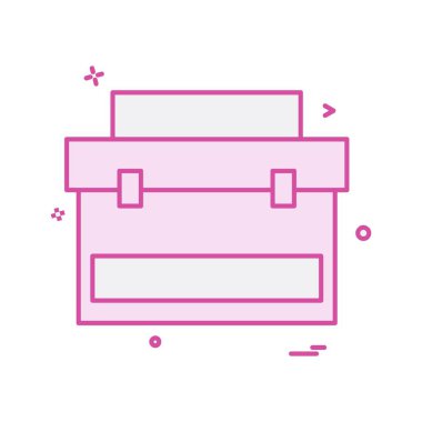 İş simgesi tasarım, renkli vektör çizim