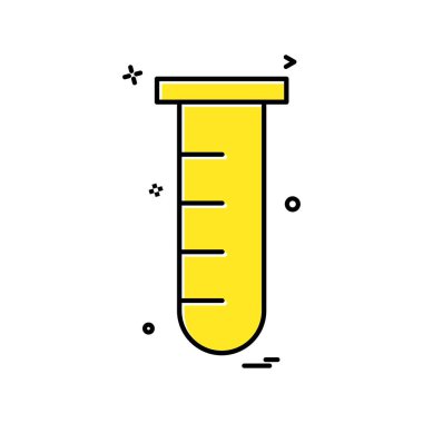 Tüp simgesi tasarım, renkli vektör çizim