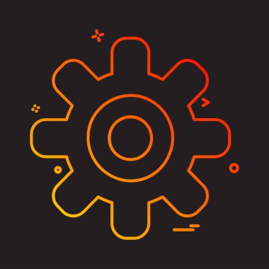 Vites simgesi tasarım vektörü