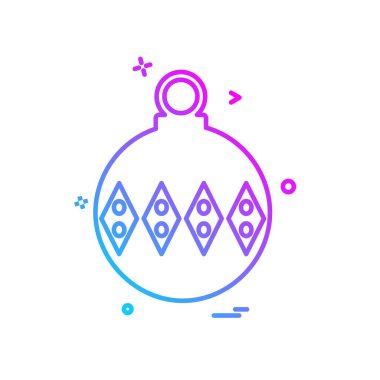 Noel top simge tasarlamak vektör