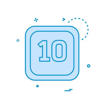 10 tarihi takvim simge tasarlamak vektör