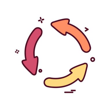 Ok simgesi tasarım vektörü