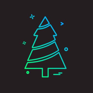 Noel ağacı simge tasarlamak vektör