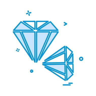 Elmas simgesi tasarım vektörü 