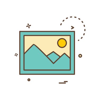 Galeri simge tasarlamak vektör