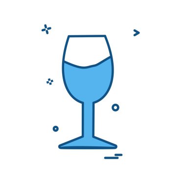 İçki simgesi tasarım, renkli vektör çizim 