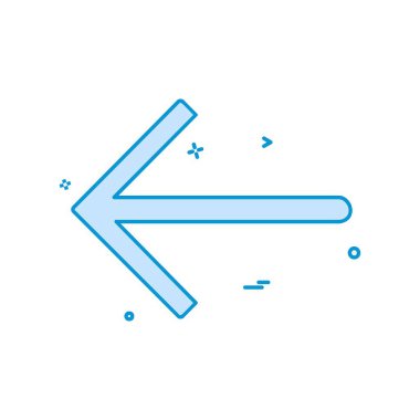 Sol ok simgesi tasarım vektörü