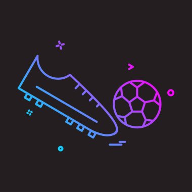 ayakkabılar futbol ikonu vektör tasarımı