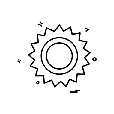 Güneş simgesi tasarım vektörü