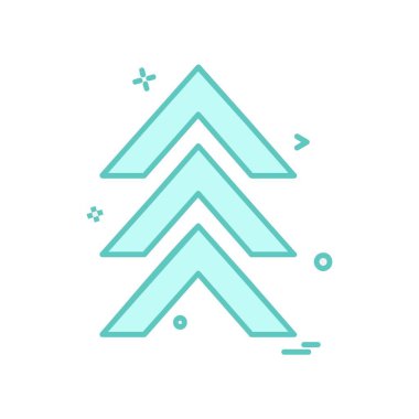 Yukarı ok simgesi tasarım vektörü