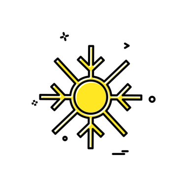 Kar tanesi beyaz arka plan basit simgesine