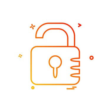 Simge tasarım vektörünü kilitle