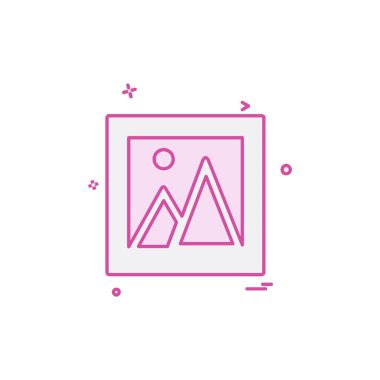 Resim simge tasarlamak vektör