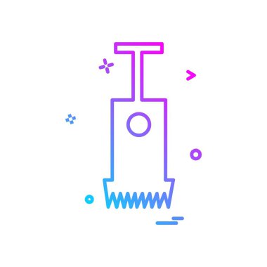 Donanım aracı simgesi tasarım, renkli vektör çizim 