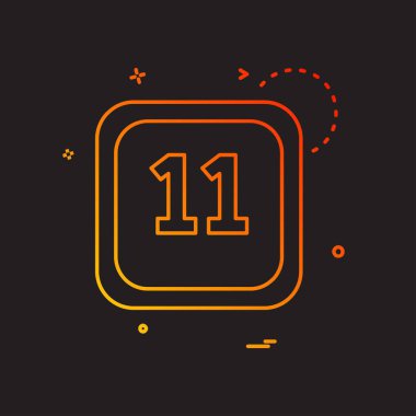 11 tarihi takvim simge tasarlamak vektör