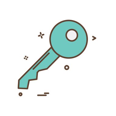 kilit düz simge vektör çizim 