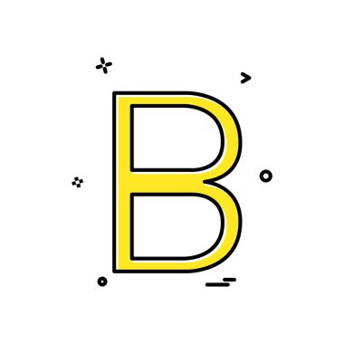 b harfi simge vektör tasarımı