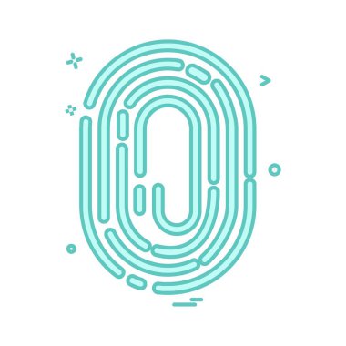 Başparmak izlenim simge tasarlamak vektör