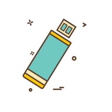 USB aygıt simgesi tasarım, renkli vektör çizim