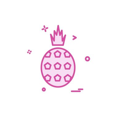 Ananas simgesi tasarım vektörü