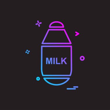 Süt simge tasarlamak vektör