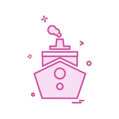 Gemi simge tasarlamak vektör