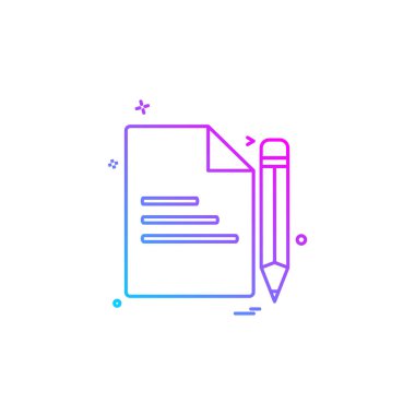 Belge simgesi tasarım vektörü 