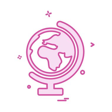 Dünya küre simge tasarlamak vektör 