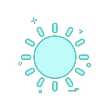 Güneş simgesi tasarım vektörü