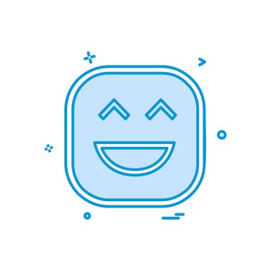 Mutlu Emoji simge tasarlamak vektör