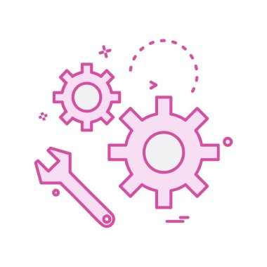 Vites simgesi tasarım vektörü ayarlanıyor