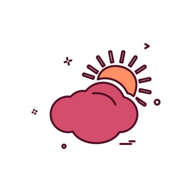 Güneş simgesi tasarım vektörü